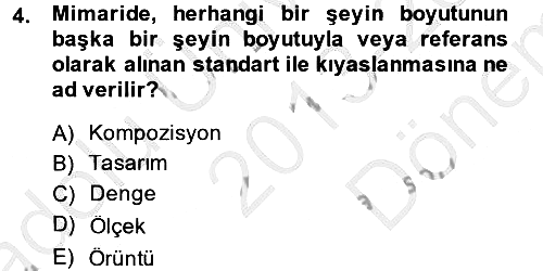 Güzel Sanatlar 2013-2014 Dönem Sonu Sınavı - 4. soru