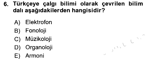 Güzel Sanatlar 2016-2017 Dönem Sonu Sınavı - 6. soru