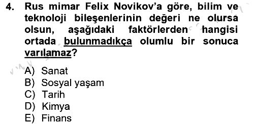 Güzel Sanatlar 2013-2014 Tek Ders Sınavı - 4. soru