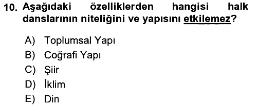 Güzel Sanatlar 2015-2016 Tek Ders Sınavı - 10. soru
