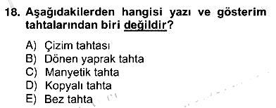 İng. Öğretmenliğinde Öğretim Teknolojileri Ve Materyal Tasarımı 2 2013-2014 Ara Sınav - 18. soru
