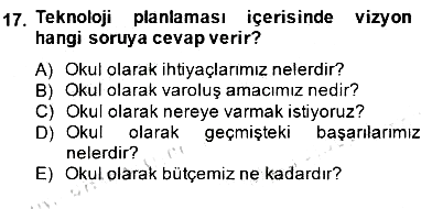 İng. Öğretmenliğinde Öğretim Teknolojileri Ve Materyal Tasarımı 2 2014-2015 Dönem Sonu Sınavı - 17. soru