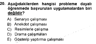 Öğretim İlke Ve Yöntemleri 2012-2013 Dönem Sonu Sınavı - 20. soru