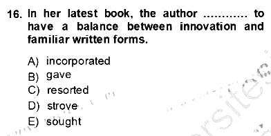 Okuma Ve Yazma Becerileri 2 2013-2014 Dönem Sonu Sınavı - 16. soru