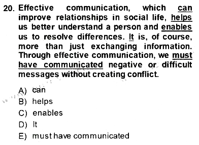 Pedagojik Gramer 1 2014-2015 Ara Sınav - 20. soru