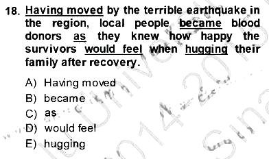 Pedagojik Gramer 2 2014-2015 Ara Sınav - 18. soru