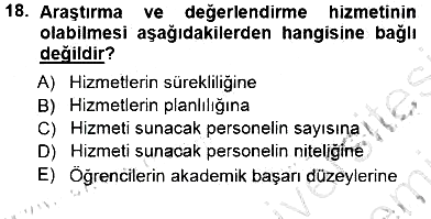 Rehberlik 2012-2013 Dönem Sonu Sınavı - 18. soru
