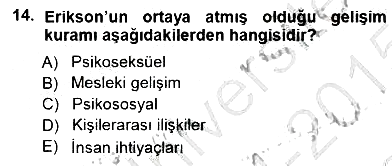 Rehberlik 2014-2015 Dönem Sonu Sınavı - 14. soru