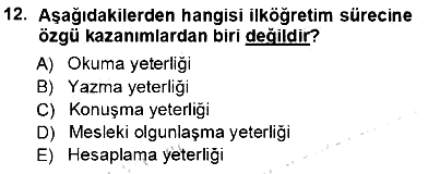 Rehberlik 2013-2014 Tek Ders Sınavı - 12. soru