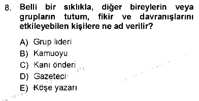 Toplum ve İletişim 2012-2013 Ara Sınav - 8. soru