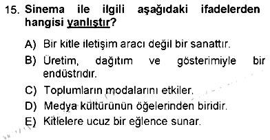 Toplum ve İletişim 2012-2013 Ara Sınav - 15. soru