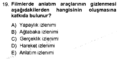 Toplum ve İletişim 2012-2013 Ara Sınav - 19. soru