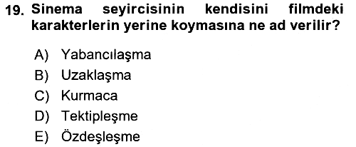 Toplum ve İletişim 2016-2017 Ara Sınav - 19. soru