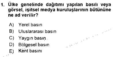 Toplum ve İletişim 2015-2016 Dönem Sonu Sınavı - 1. soru