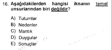 Toplum ve İletişim 2012-2013 Tek Ders Sınavı - 16. soru