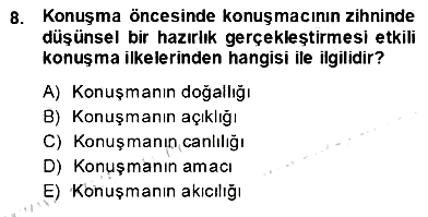 Türkçe Sözlü Anlatım 2013-2014 Ara Sınav - 8. soru