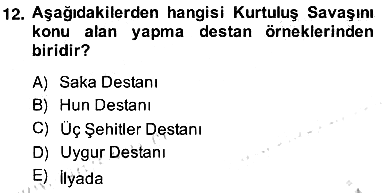 Türkçe Yazılı Anlatım 2013-2014 Ara Sınav - 12. soru