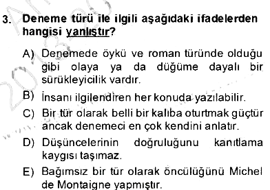 Türkçe Yazılı Anlatım 2013-2014 Dönem Sonu Sınavı - 3. soru