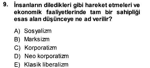 Çalışma İlişkileri 2013-2014 Ara Sınav - 9. soru