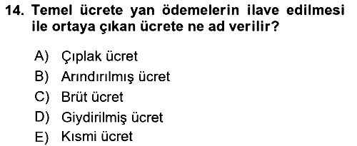 Çalışma İlişkileri 2024-2025 Ara Sınav - 14. soru