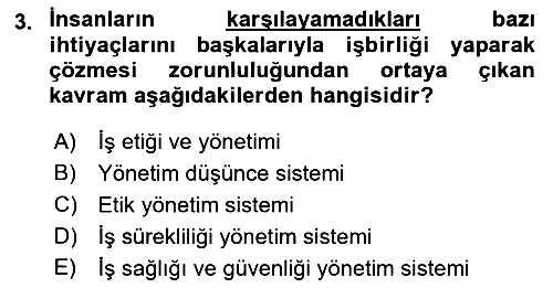 Yönetim Sistemleri ve Risk Yönetimi 2022-2023 Ara Sınav - 3. soru