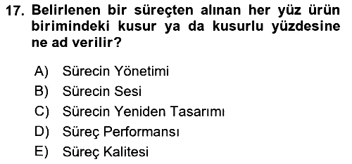 Yönetim Sistemleri ve Risk Yönetimi 2022-2023 Ara Sınav - 17. soru