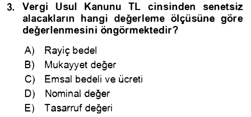 Dönemsonu İşlemleri 2022-2023 Ara Sınav - 3. soru