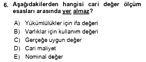 Dönemsonu İşlemleri 2022-2023 Ara Sınav - 6. soru