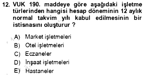 Dönemsonu İşlemleri 2022-2023 Ara Sınav - 12. soru