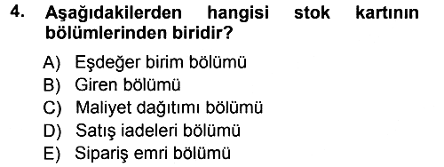 Dönemsonu İşlemleri 2012-2013 Dönem Sonu Sınavı - 4. soru
