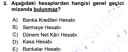 Dönemsonu İşlemleri 2015-2016 Dönem Sonu Sınavı - 3. soru