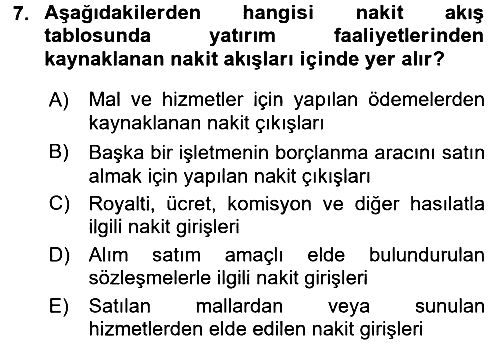 Dönemsonu İşlemleri 2016-2017 Dönem Sonu Sınavı - 7. soru