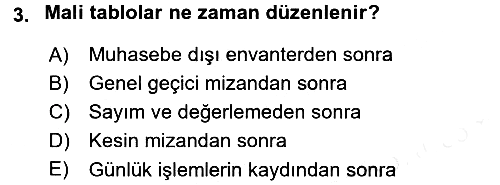 Dönemsonu İşlemleri 2017-2018 Dönem Sonu Sınavı - 3. soru