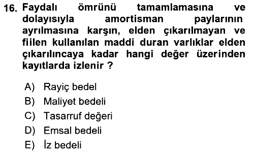 Dönemsonu İşlemleri 2023-2024 Dönem Sonu Sınavı - 16. soru