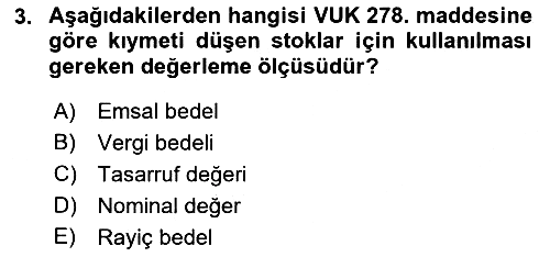 Dönemsonu İşlemleri 2021-2022 Yaz Okulu Sınavı - 3. soru