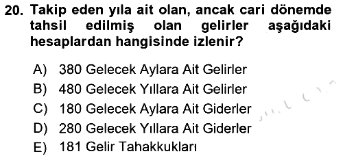 Dönemsonu İşlemleri 2022-2023 Yaz Okulu Sınavı - 20. soru