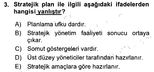 İşletme Yönetimi 2022-2023 Dönem Sonu Sınavı - 3. soru