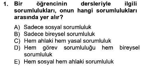İşletmelerde Sosyal Sorumluluk Ve Etik 2012-2013 Ara Sınav - 1. soru