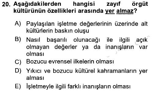 İşletmelerde Sosyal Sorumluluk Ve Etik 2017-2018 Ara Sınav - 20. soru