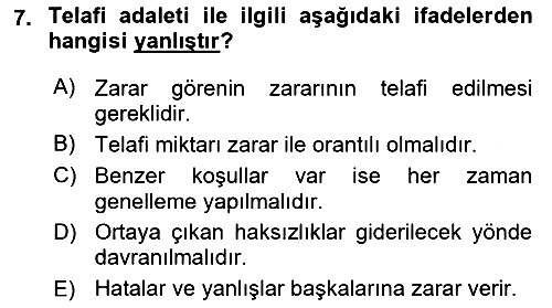İşletmelerde Sosyal Sorumluluk Ve Etik 2022-2023 Yaz Okulu Sınavı - 7. soru