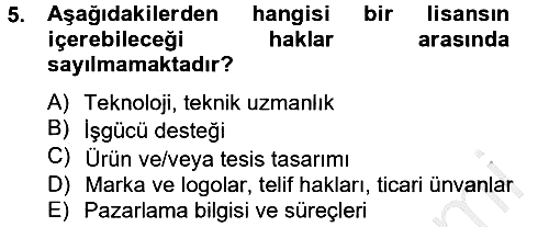 Küresel Pazarlama 2012-2013 Ara Sınav - 5. soru