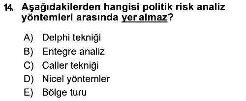 Küresel Pazarlama 2018-2019 Ara Sınav - 14. soru
