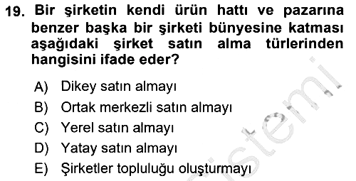 Küresel Pazarlama 2018-2019 Ara Sınav - 19. soru