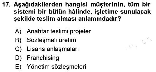 Küresel Pazarlama 2025-2026 Ara Sınav - 17. soru