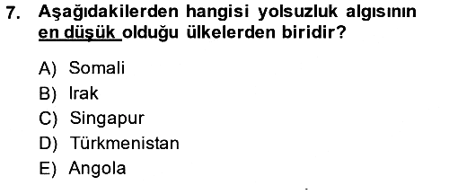 Küresel Pazarlama 2013-2014 Dönem Sonu Sınavı - 7. soru