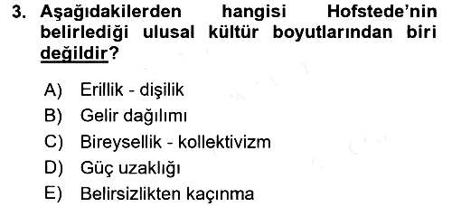 Küresel Pazarlama 2017-2018 Dönem Sonu Sınavı - 3. soru