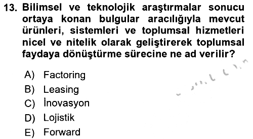 Küresel Pazarlama 2018-2019 Yaz Okulu Sınavı - 13. soru