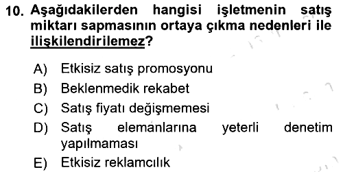 Maliyet Ve Yönetim Muhasebesi 2025-2026 Dönem Sonu Sınavı - 10. soru