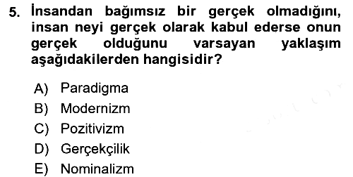 Örgüt Kuramı 2015-2016 Ara Sınav - 5. soru