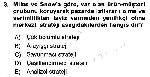 Örgüt Kuramı 2023-2024 Ara Sınav - 3. soru